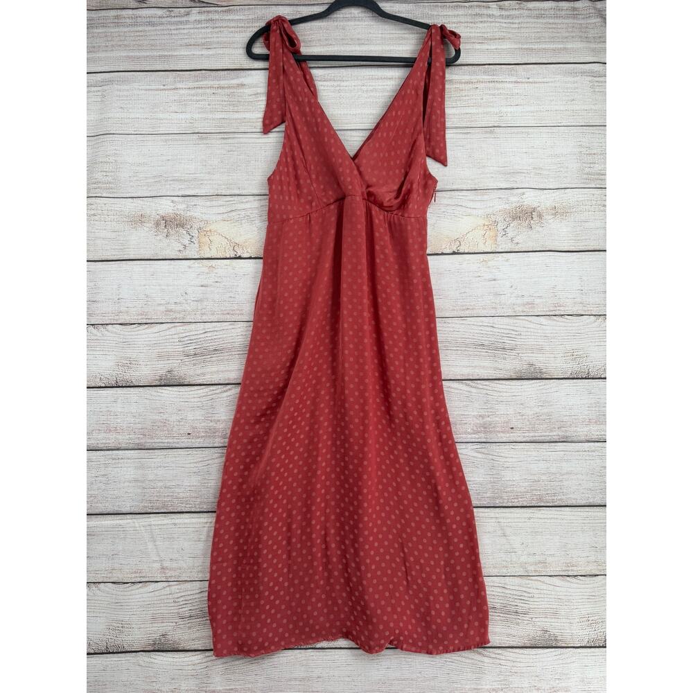 Show‎ Me Your Mumu Polka Dot Tank Slip Dress Womens XL Pink Tie Straps